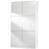 Arreditaly Armadio Guardaroba Con Ante Scorrevoli Salvaspazio 5 Ripiani E Asta Appendiabiti Ideale Per Camera Corridoio Cameretta Ripostiglio Disimpegno 120 x 50 x 200 Cm (Bianco)