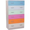 Liberoshopping Cassettiera in Legno Nobilitato con Maniglie per Camera da Letto Soggiorno Multicolor