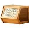 MumaHome Scaffale a Pila Modulare, Libreria a Cubi in Bambù, Contenitore impirabile per Salotto, Cucina, Camera da letto, Ufficio 35x30x31cm, colore Legno Naturale