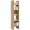 vidaXL Armadio per Libri Rovere artigianale 40 x 35 x 180 cm, Mensola moderna alla moda, libreria rettangolare, resistente, per soggiorno, unità interna per riporre libri