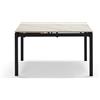 REDÒKASA Tavolo da pranzo allungabile 110x70 modello BORA in Grès Ceramico con allunga laterale 40 cm per sala da pranzo, cucina e soggiorno, design moderno (Marmo di Carrara)