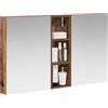 vidaXL Set di Armadi da Bagno con porta 3 pcs 100 x 10,5 x 60,5 cm, Mobile per bagno, specchio LED rettangolare, unità appesa, organizer moderno, salvaspazio