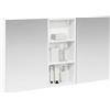 vidaXL Set di Armadi da Bagno con porta 3 pcs 110 x 10,5 x 60,5 cm, Mobile per bagno, specchio LED rettangolare, unità appesa, organizer moderno, salvaspazio