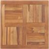vidaXL Tavolo quadrato in legno di teak massiccio 80 x 80 x 2,5 cm