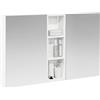 vidaXL Set di Armadi da Bagno con porta 3 pcs 100 x 10,5 x 60,5 cm, Mobile per bagno, specchio LED rettangolare, unità appesa, organizer moderno, salvaspazio