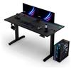Ultradesk - Scrivania da Gaming Nera - Scrivania Regolabile in Altezza 140x70 - Scrivania per Computer con Illuminazione in Acciaio, Scrivania da Ufficio con Ripiano per Cavi, Scrivania per PC Vortex
