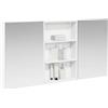 vidaXL Set di Armadi da Bagno con porta 3 pcs 120 x 10,5 x 60,5 cm, Mobile per bagno, specchio LED rettangolare, unità appesa, organizer moderno, salvaspazio