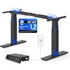 FLEXISPOT Struttura Scrivania Regolabile in Altezza Elettrica ValtreX E200, Telaio a 3 Sezioni con Doppio Motore, 4 Memorie e USB Integrata, Portata fino a 200 kg, Nero