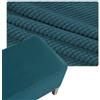 QOEUIUJ Fodera Ottomana, Copri Pouf Quadrato 50x50 80x80 40x40 60x60 100x100 90x90 110x110 Copertura Poggiapiedi Elastico in Jacquard, Cover/Protettiva for Sgabello(Dark-Blue,20x20in/50x50cm)