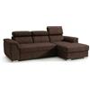 Robin Inspire Divano Angolare Modulare 3 Posti - Divano Letto a L Destro - Contenitore, 3 Poggiatesta Regolabili - per Soggiorno Moderno - 247 cm Silver Marrone
