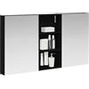 vidaXL Set di Armadi da Bagno con porta 3 pcs 110 x 10,5 x 60,5 cm, Mobile per bagno, specchio LED rettangolare, unità appesa, organizer moderno, salvaspazio