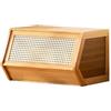 MumaHome Scaffale a Pila Modulare, Libreria a Cubi in bambù, Contenitore impirabile per Salotto, Cucina, Camera da letto, 51x30x31cm, colore Legno Naturale