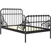 vidaXL Giroletto Estendibile Nero in Metallo 80x130/200 cm