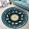 YOUSHIHUI Guida ai 12 segni zodiacali Tappeto rotondo, tappeto da soggiorno, divano per l'asilo nido, decorazione per sala giochi, tappetino antiscivolo