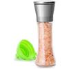 M JINGMEI Macina Sale e Pepe, Manuale Macina Pepe，Macinino per Spezie Ricaricabile, Macina Regolabile per Pepe con Cappuccio in Acciaio Inox Lama in Ceramica