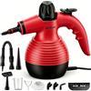 AKPIAN Pulitore a vapore manuale da 1050 W, set di 10 accessori, pulitore a vapore multifunzionale, per la pulizia senza sostanze chimiche di fughe di piastrelle, finestre, piani cottura, bagni e auto