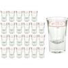 Van Well Set di 24 bicchierini da liquore DUBLINO - 2 cl calibrati, con tratto di riempimento e timbro, impilabili, trasparenti, di alta qualità per liquori, bicchieri, bar e gastronomia