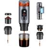 GJCrafts Macchina Caffe Portatile, Caffettiera Portatile 2-in-1 con batteria Staccabile 7650 mAh, 20 Bar, Autoriscaldante,USB-C, con Caffè Macinato e Capsule