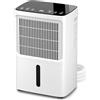Erikssøn Deumidificatore con display LED, timer e blocco bambini | Rimuove 16 litri di umidità ogni 24 ore | Per stanze di circa 70 m² (140 m³) | risparmio energetico con sensore di umidità