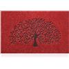 AOAOPQ Tappetino di benvenuto per ingresso esterno per porta d'ingresso con retro in gomma, zerbino con albero della vita, tappetino per interni in polistirolo antiscivolo, tappetino naturale rosso