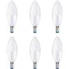 LEDLUX Lampade Led E14, Bianco Freddo 6500K, Lampadina Led E14, 8W=64W, E14 C37 720 Lumens, Forma Candela Goccia Oliva, Diametro 37mm, Lunga 112mm