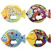 Folgtek 4 adesivi per frigorifero a forma di pesce + apribottiglie 3D per frigorifero, apribottiglie con magnete - Pratico e decorativo
