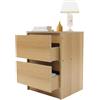 DHQCQL Tavolino comodino vintage, comodino con 2 cassetti, tavolino con cassetto per soggiorno, camera da letto, cameretta dei bambini, 32 x 30 x 41 cm, fino a 30 kg (colore legno di quercia)