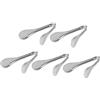 Haofy Pinze per Cibo a Buffet da 5 Pezzi, Mini Utensili da Portata in Acciaio Inossidabile per Piccoli Barbecue, Snack per Insalate e Antipasti (L)