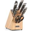 Klarstein Set Coltelli da Cucina Professionali 8 Pezzi, con Ceppo in Legno, in Acciaio Inossidabile Anti Graffio