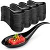 Majillux 100 Cucchiaio da Catering Nero Modello Arco - Finger Food Monouso per Aperitivo, Dessert, Degustazione, Buffet ed Eventi