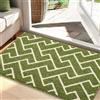Biscpro Zerbino per interni, 60 x 90 cm, con retro antiscivolo, assorbente e antiscivolo, per ingresso, interni, cucina, porta anteriore e posteriore, animali domestici e giardino, verde salvia