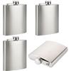 MUXHEL 4 pack 7 oz / 200ml fiasco in acciaio inox, fiasco d'argento fiasco hip, a prova di perdite bottiglia di whisky in acciaio inox per l'alcol liquore