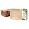 onlyleaf Palmware - Vassoio da pasto monouso da 50 pezzi realizzato in foglia di palma rettangolare 24x15cm con 2 scomparti separati I bio da tavola monouso biodegradabile