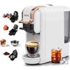 CAFELFFE MK-603 - Macchina da caffè a capsule 4 in 1, 19 bar, 1450 W e macchina per caffè espresso a caldo e freddo, compatibile con Nes Original/DG/44 mm ESE Pads e polvere di caffè