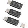 zoyuzan Adattatore di ricarica USB C femmina a Lightning maschio (confezione da 3) convertitore di cavo di ricarica di tipo C per Apple iPhone 14 13 12 11 Pro Max Mini X XR Xs SE 6 7 8 Plus Ipad Air