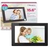 Aluratek 15.6 WiFi Digital Photo Frame with Touchscreen IPS LCD Display & 16GB Built-in Memory, Photo/Music/Video (AWS15F)