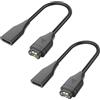 QaMcbulc Confezione da 2 cavi di ricarica USB C femmina per Garmin Watch Fenix 7 7S 7X 6 6S 6X 5 5S 5X, Forerunner 965 945 245 45, Vivoactive 3 4 4s, Venu 2 2s, Instinct, cavo di ricarica USB-C per Garmin