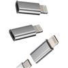 zoyuzan Adattatore di ricarica da Lightning maschio a USB C femmina (confezione da 3) per iPhone 14 13 12 11 Pro Max Mini 7 8 Plus X Xs XR Se iPad Air 2019 Apple Dongle Tipo C Cavo di ricarica Cavo