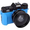 LICAEVEY Fotocamera 4K, Fotocamera WiFi con Schermo Ribaltabile da 3,0 Pollici per Foto da 56 MP con Ricarica Rapida di Tipo C, per Viaggi, Vlogging, Matrimoni, Riunioni, Registrazioni in