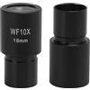 Gsycle Oculare grandangolare per biomicroscopio, ingrandimento 10x, adattatori per lenti in lega di alluminio WF10X da 18 mm per un'esperienza di osservazione migliorata (WF10X)