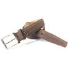 NORTH POLE Cintura uomo NP123 in camoscio con confezione regalo in cartone (waist size 105, taupe)