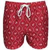 Evoga Costume da Bagno Uomo Fantasia Ancore Slim Sit Pantaloncino Corto Bermuda Shorts Mare (XXXL, Nero)