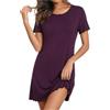 Demegimi Camicie da Notte Donna e Bottoni Estiva Camicia Notte con Girocollo Sciolto Maniche Corte Camicia da Notte Donna Cotone