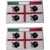 miss divisa Coppia Patch Sardegna con Tricolore Italia - 2 Pezzi Ricamati