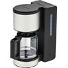 WMF Stelio Aroma, macchina da caffè con caraffa in vetro, 10 tazze, macchina da caffè in acciaio inox, tappo antigoccia, piastra riscaldante, spegnimento automatico, 1000 W, bianco opaco
