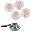 Fackelmann Brûleur à Alcool avec 4 coupelles Strumento, Acciaio, Inox