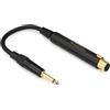 Audix, T-50K, trasformatore di impedenza come adattatore per cavo XLR-f su jack mono da 6.3 mm