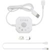 Clearhill Mini interruttore con sensore di movimento da 5 V con connettori USB maschio e femmina (bianco), ritardo, oscuramento della luminosità, interruttore automatico del sensore per illuminazione