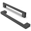 FURNIWARE 5 pezzi maniglia dell'armadio, distanza del foro di 192 mm Maniglie per mobili in acciaio inossidabile Maniglie dell'armadio da cucina Maniglia dell'armadio da cucina-Nero opaco