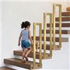 Obliqwin Corrimano a Forma di U in Ferro per Scale Interne ed Esterne, Ringhiera Antiruggine per Soffitta Veranda Corridoio con Montaggio Laterale/Verticale, 35-163cm con Kit di Installazione Completo